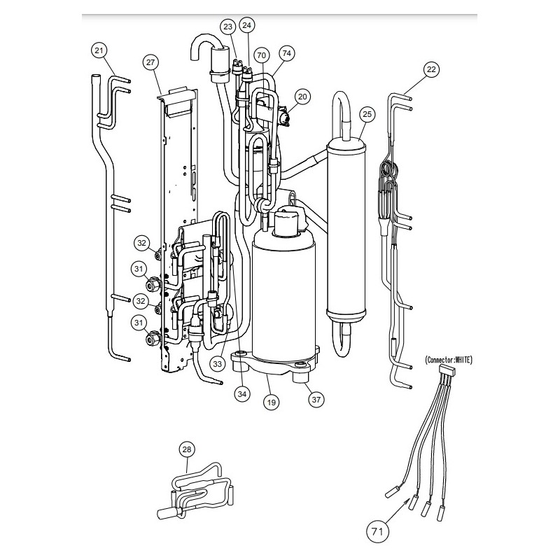 FUJITSU K9374423064 aka 9374423064 Compressor Sub Assy