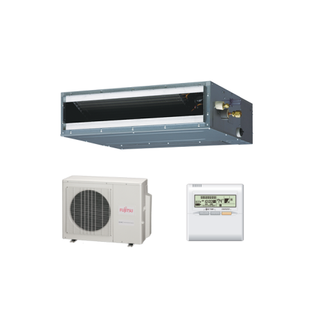 FUJITSU 18RLFCD 18,000 BTU 19.7 SEER Heat Pump & Air Conditioner Ducted Mini Split ARU18RLF / AOU18RLFC