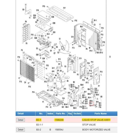 DAIKIN 1599200  LIQUID STOP VALVE ASSY.