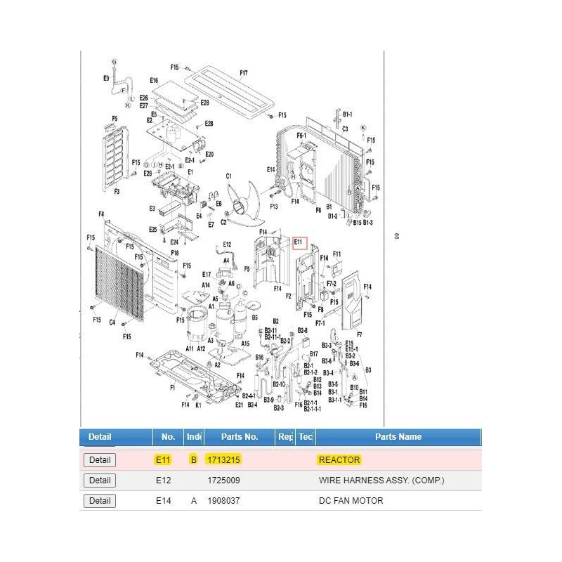 DAIKIN 1713215 REACTOR