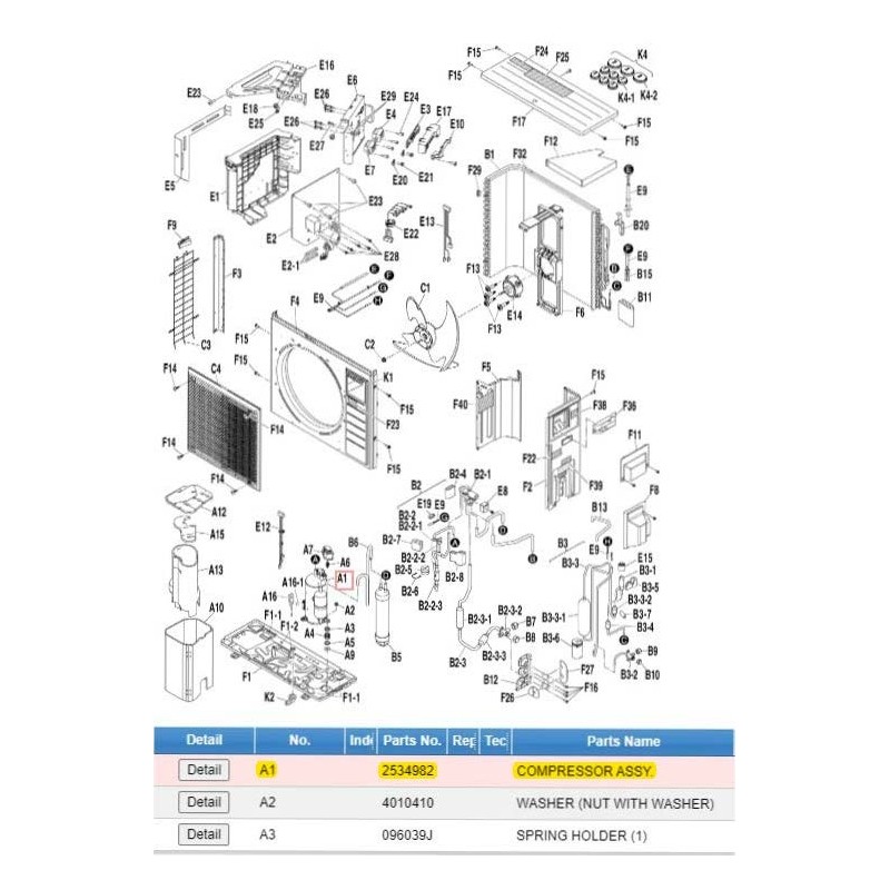DAIKIN 2534982 COMPRESSOR ASSY.