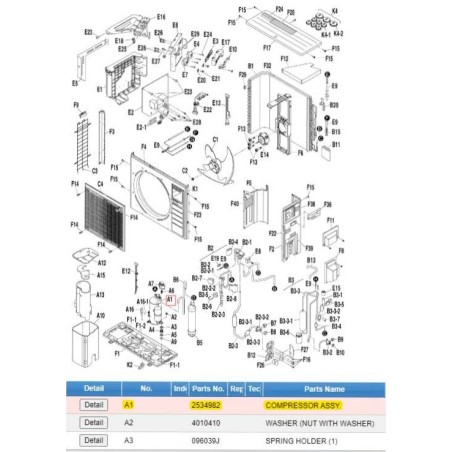 DAIKIN 2534982 COMPRESSOR ASSY.