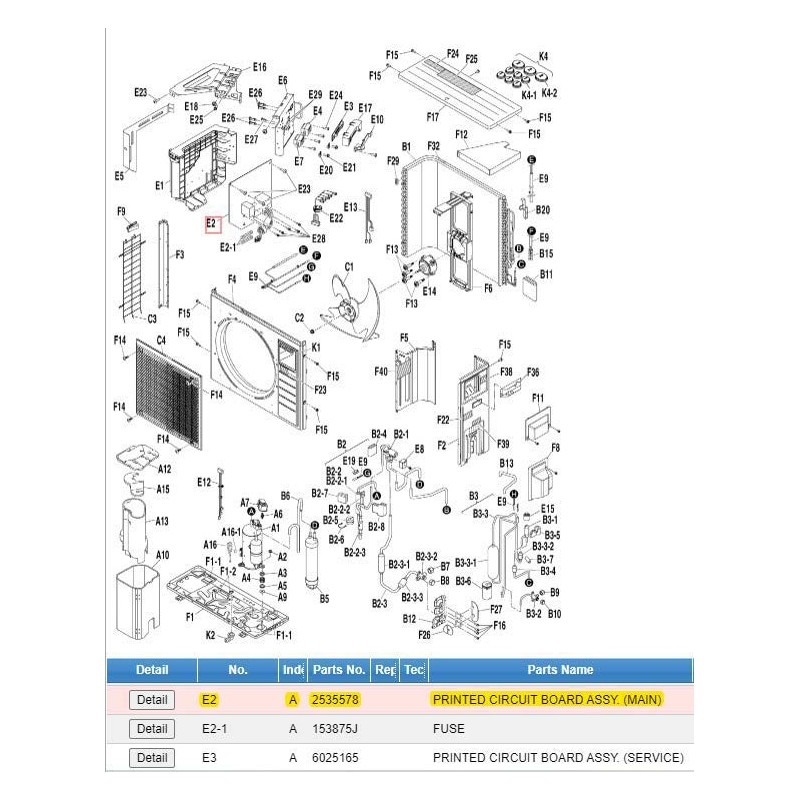 DAIKIN 2535578 PRINTED CIRCUIT BOARD ASSY.