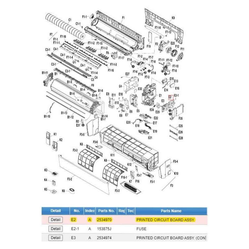 DAIKIN 2534970 PRINTED CIRCUIT BOARD ASSY.