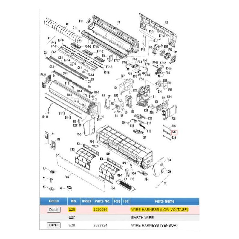 DAIKIN 2530594 WIRE HARNESS