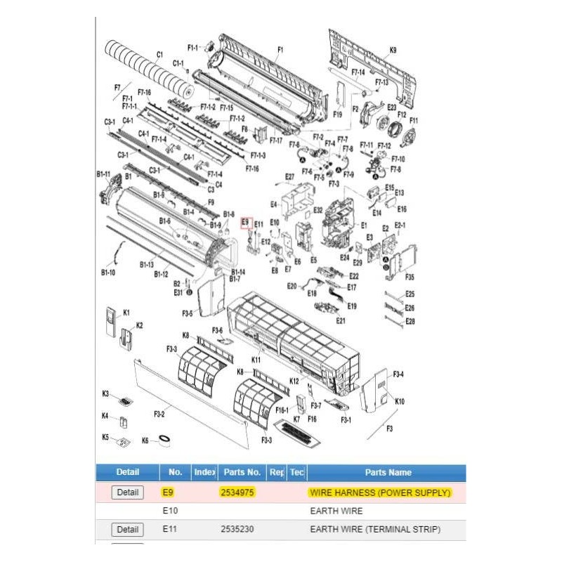 DAIKIN 2534975 WIRE HARNESS (POWER SUPPLY)