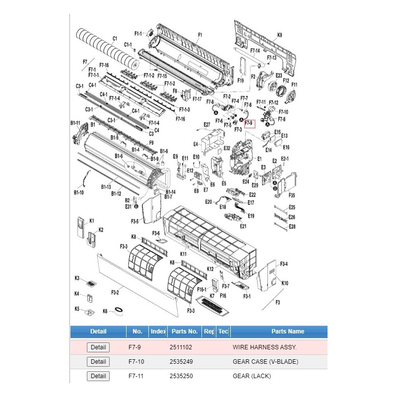 DAIKIN 2511102 WIRE HARNESS ASSY.
