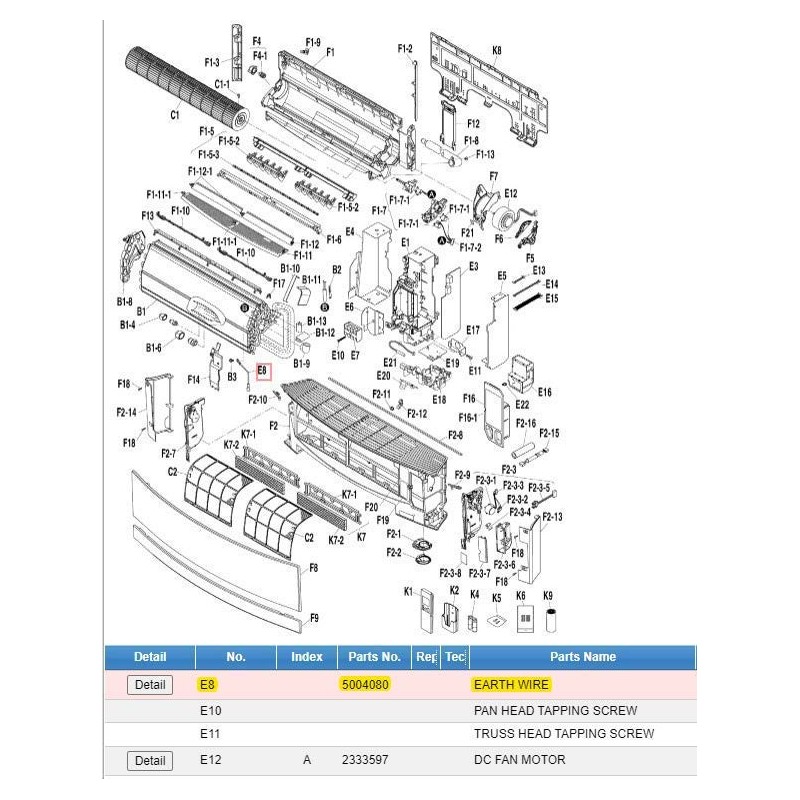 DAIKIN 5004080 EARTH WIRE