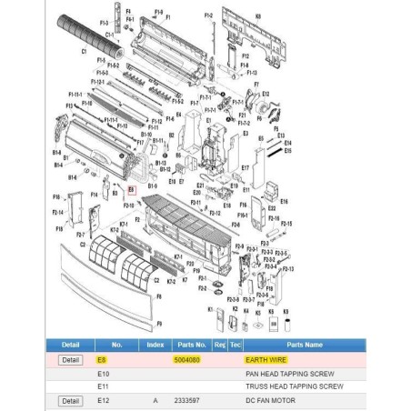 DAIKIN 5004080 EARTH WIRE