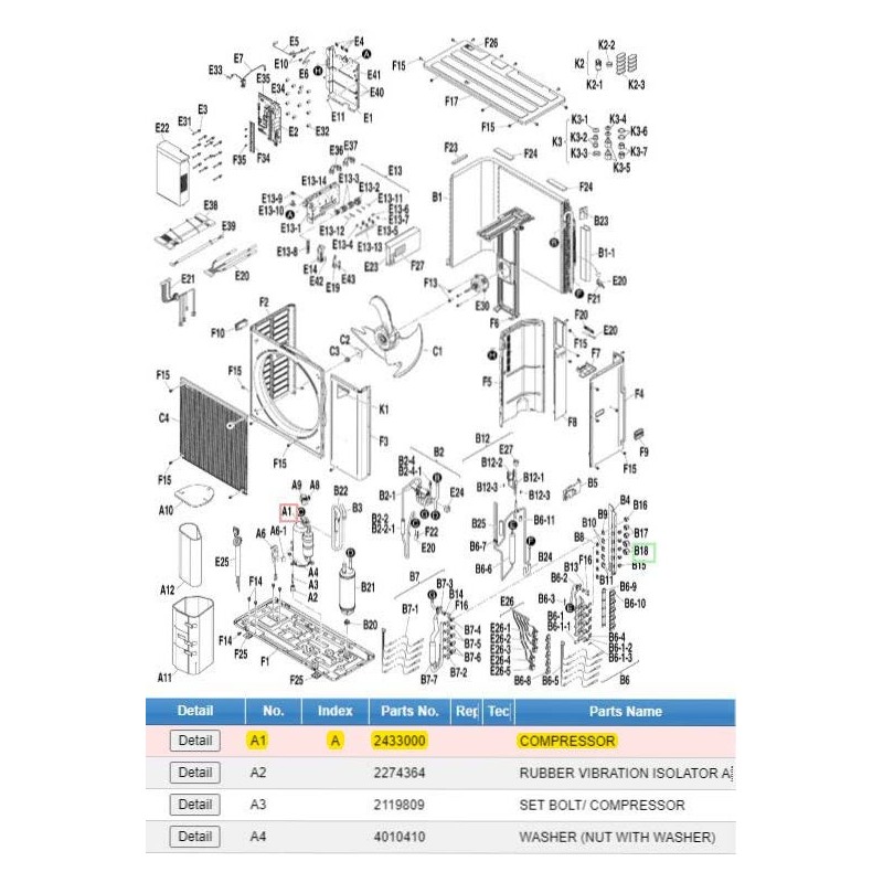 DAIKIN 2433000 COMPRESSOR