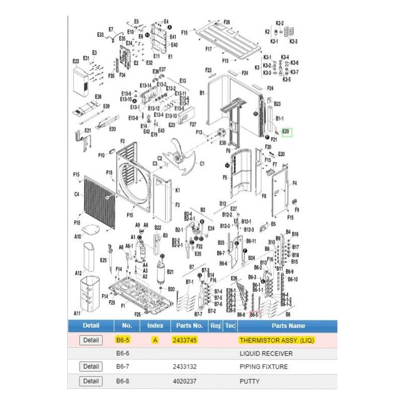 DAIKIN 2433745 THERMISTOR ASSY. (LIQ)