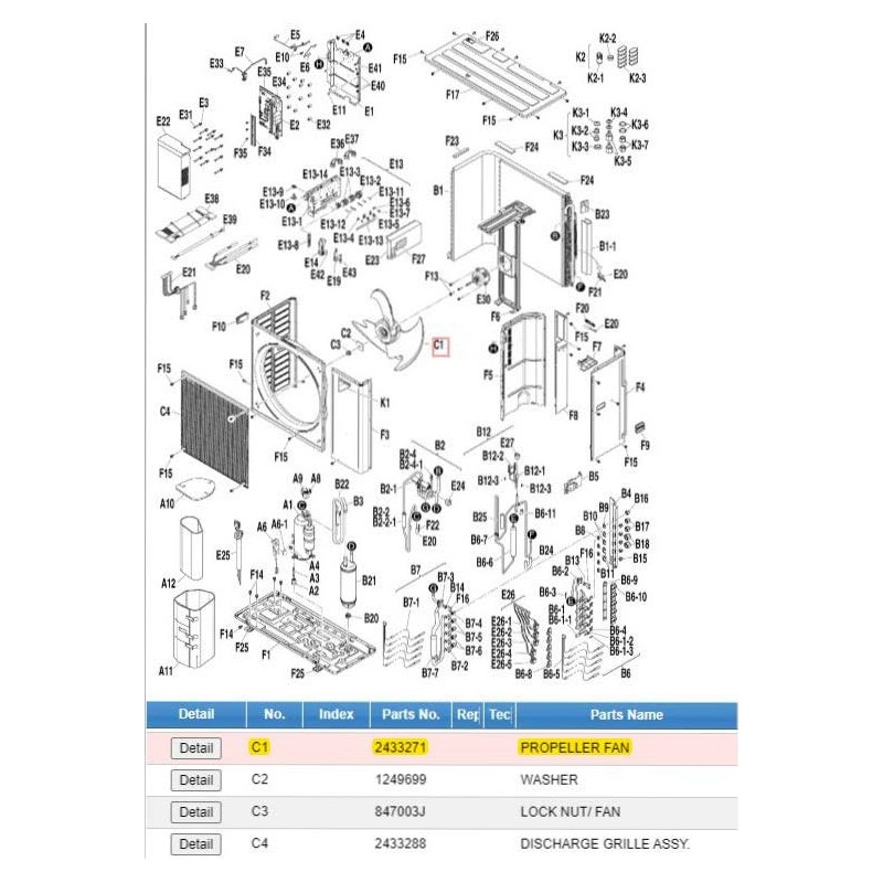 DAIKIN 2433271 PROPELLER FAN