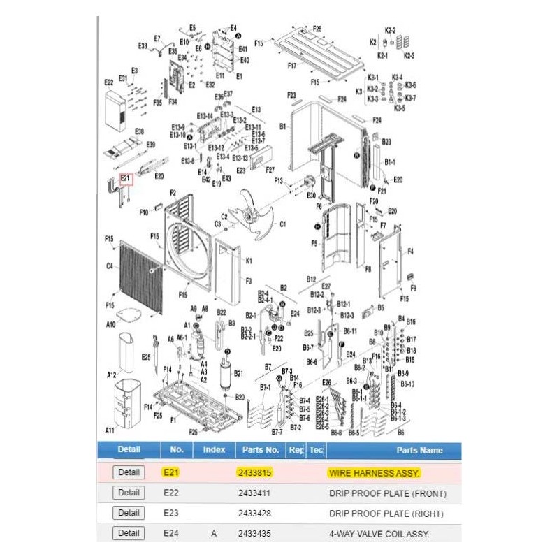 DAIKIN 2433815 WIRE HARNESS ASSY.
