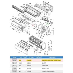 DAIKIN 7900092 DISCH. GRILLE HOR. BLADE ASSY.